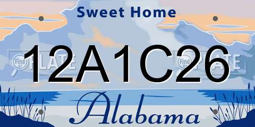 12A1C26 Alabama License Plate