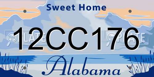 12CC176 Alabama License Plate