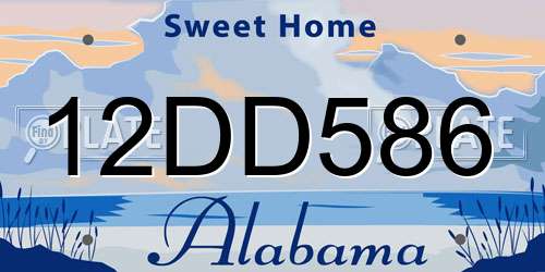 12DD586 Alabama License Plate