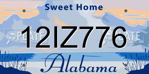 12IZ776 Alabama License Plate