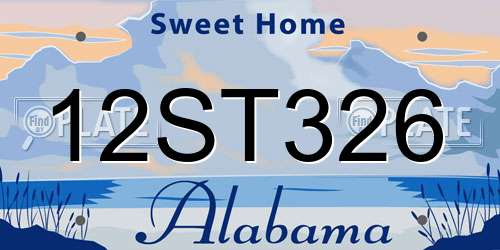 12ST326 Alabama License Plate