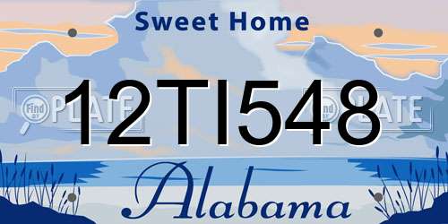 12TI548 Alabama License Plate