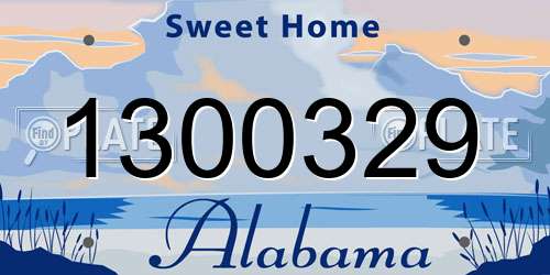 1300329 Alabama License Plate
