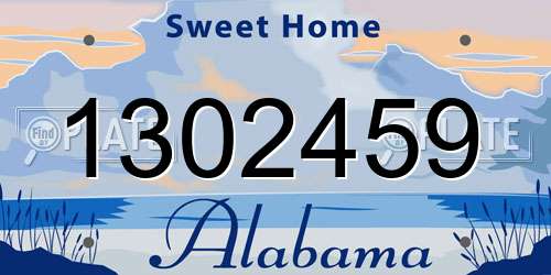 1302459 Alabama License Plate