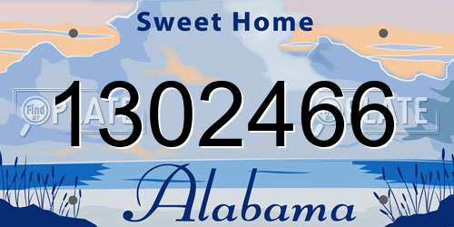 1302466 Alabama License Plate