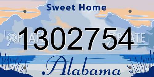 1302754 Alabama License Plate