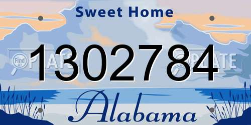 1302784 Alabama License Plate