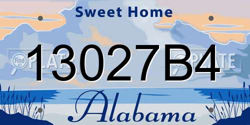 13027B4 Alabama License Plate