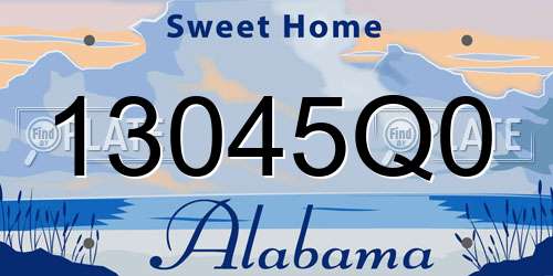 13045Q0 Alabama License Plate