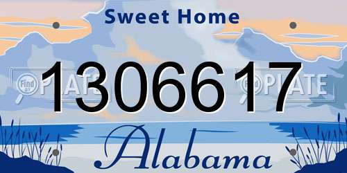 1306617 Alabama License Plate