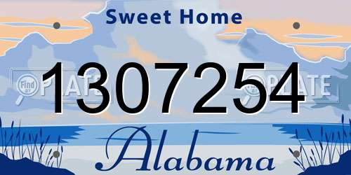 1307254 Alabama License Plate