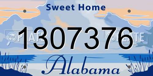 1307376 Alabama License Plate