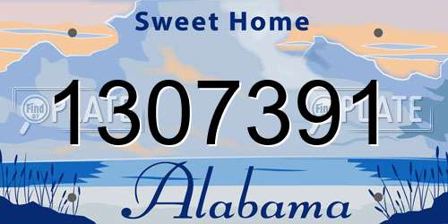 1307391 Alabama License Plate