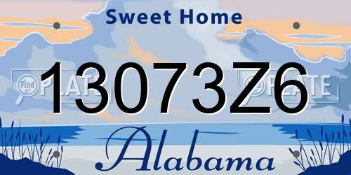 13073Z6 Alabama License Plate