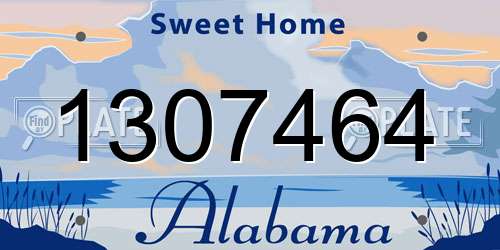 1307464 Alabama License Plate