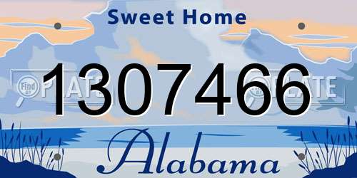 1307466 Alabama License Plate