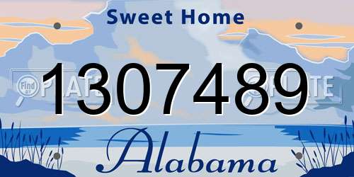 1307489 Alabama License Plate