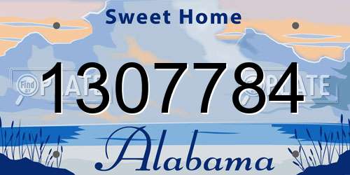 1307784 Alabama License Plate