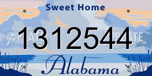 1312544 Alabama License Plate