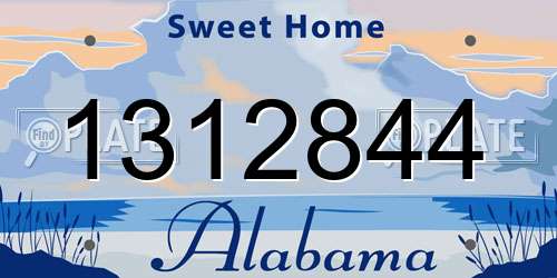 1312844 Alabama License Plate