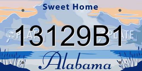 13129B1 Alabama License Plate