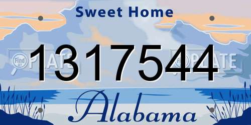 1317544 Alabama License Plate