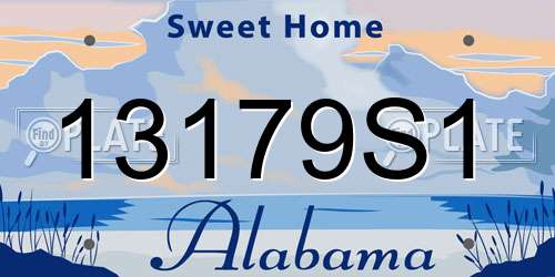 13179S1 Alabama License Plate