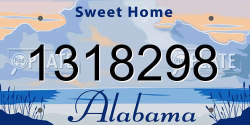 1318298 Alabama License Plate