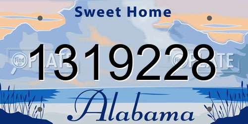 1319228 Alabama License Plate