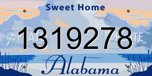 1319278 Alabama License Plate