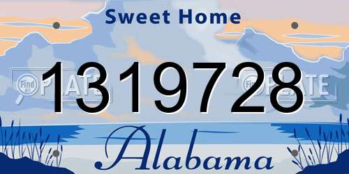 1319728 Alabama License Plate