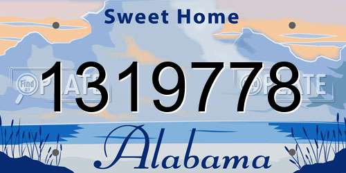 1319778 Alabama License Plate