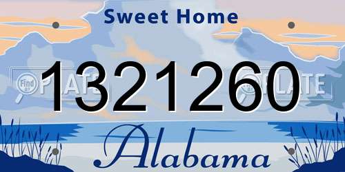 1321260 Alabama License Plate