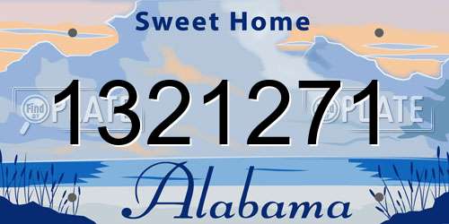 1321271 Alabama License Plate