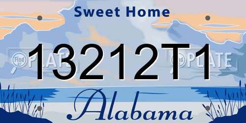 13212T1 Alabama License Plate