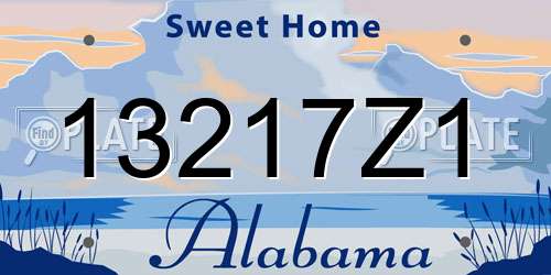 13217Z1 Alabama License Plate