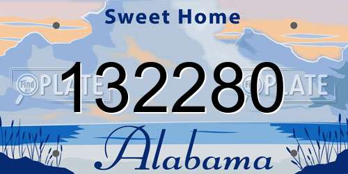 132280 Alabama License Plate
