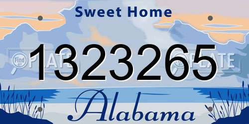1323265 Alabama License Plate