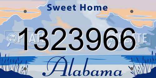 1323966 Alabama License Plate