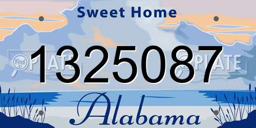 1325087 Alabama License Plate