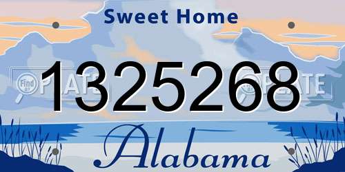 1325268 Alabama License Plate