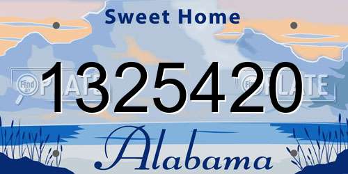 1325420 Alabama License Plate
