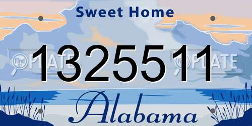 1325511 Alabama License Plate