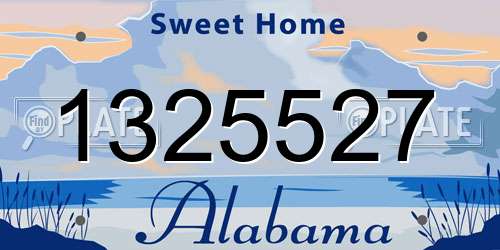 1325527 Alabama License Plate