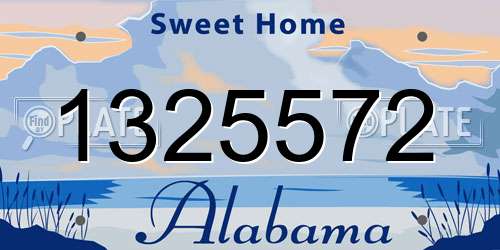 1325572 Alabama License Plate