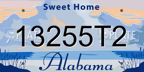 13255T2 Alabama License Plate