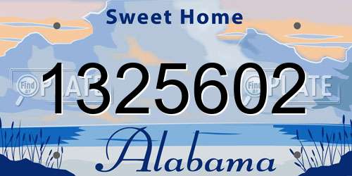 1325602 Alabama License Plate