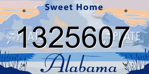 1325607 Alabama License Plate