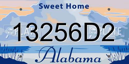 13256D2 Alabama License Plate