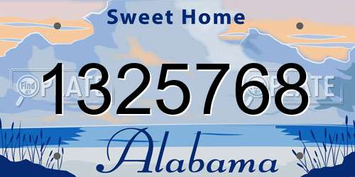 1325768 Alabama License Plate